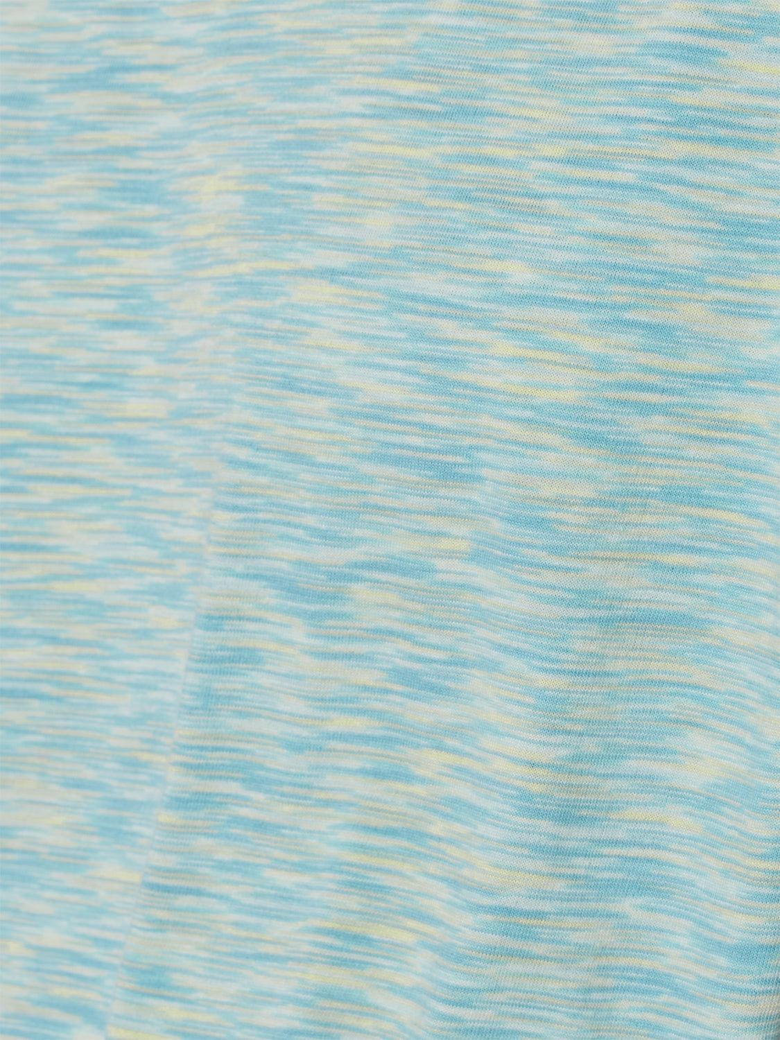 T-Shirt Crewneck Multi Coloured Melange Stripes | Aqua