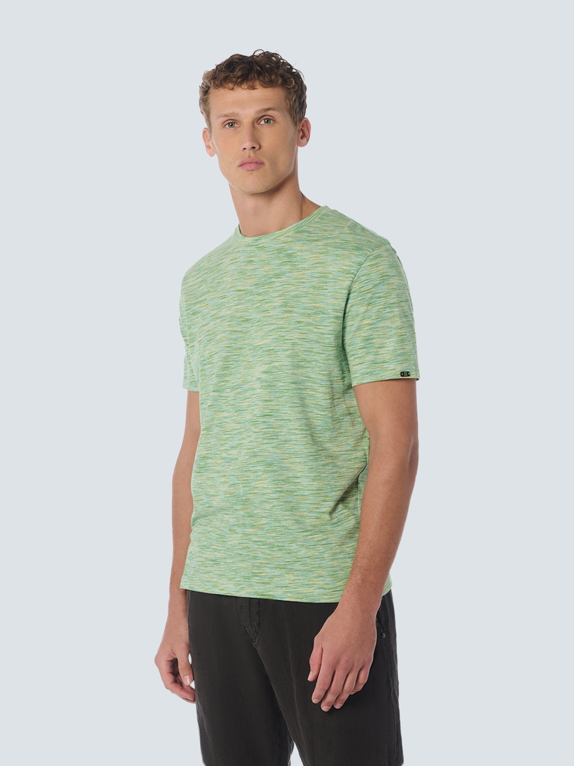 T-Shirt Crewneck Multi Coloured Melange Stripes | Mint