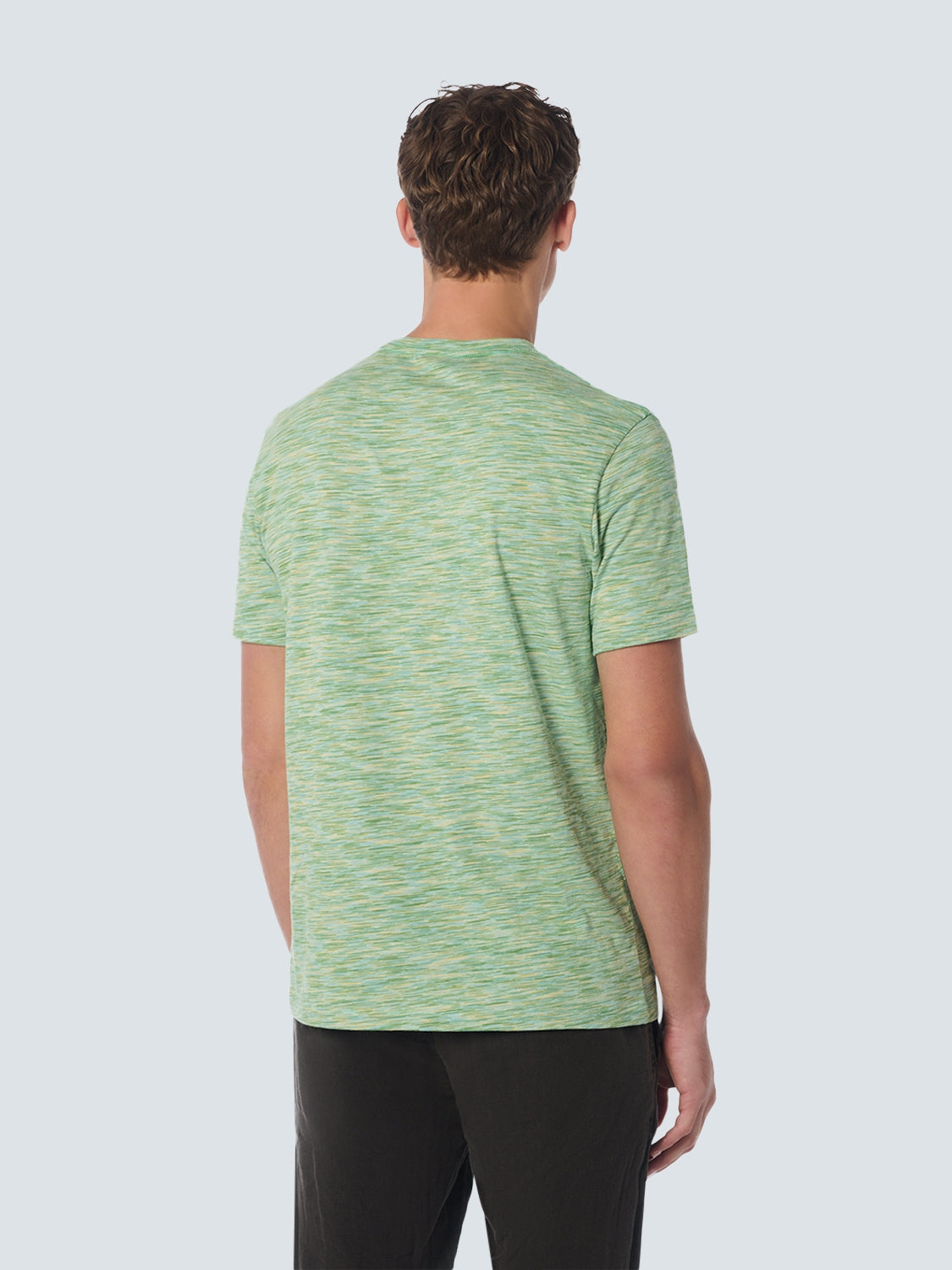 T-Shirt Crewneck Multi Coloured Melange Stripes | Mint