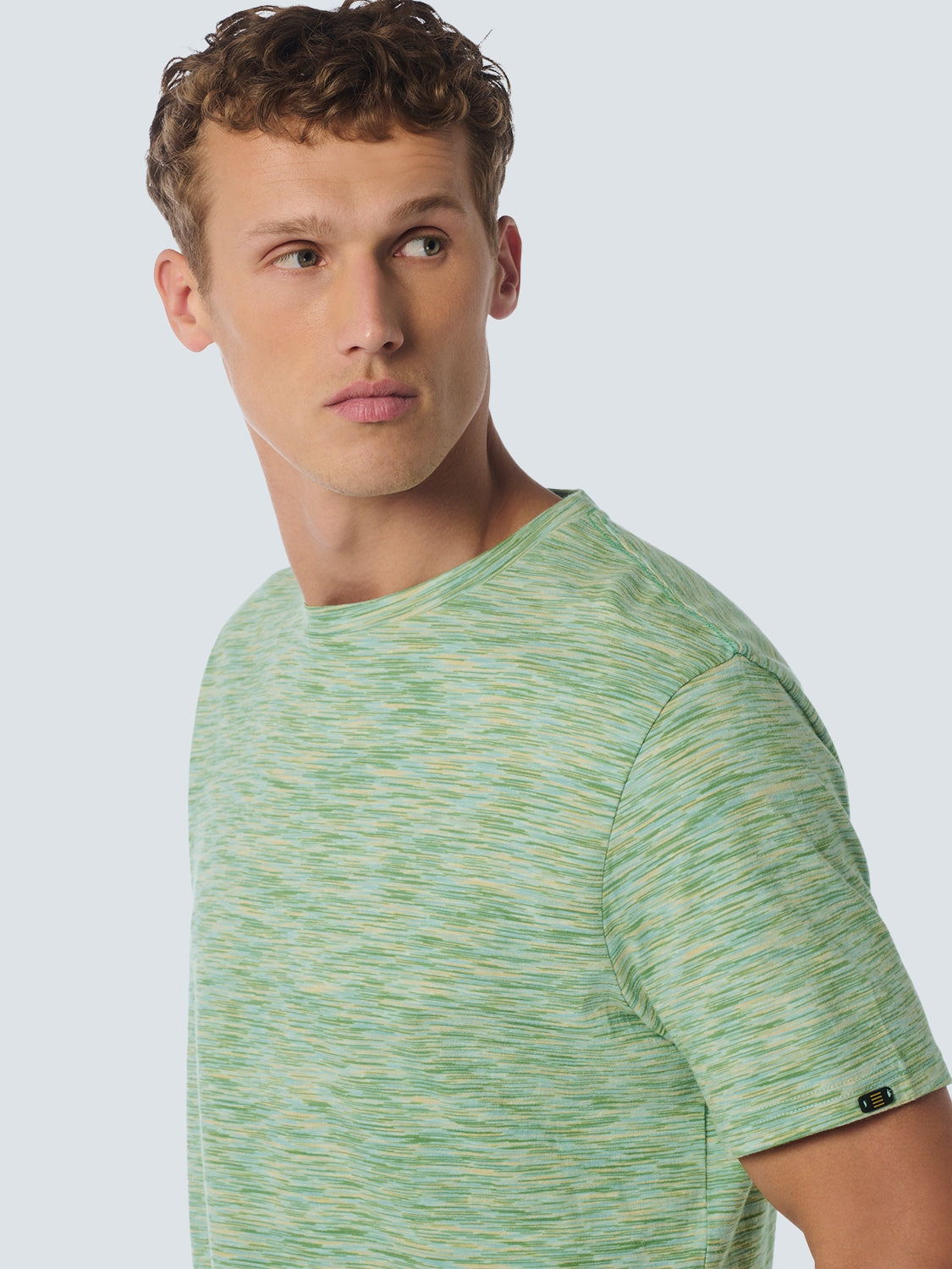 T-Shirt Crewneck Multi Coloured Melange Stripes | Mint