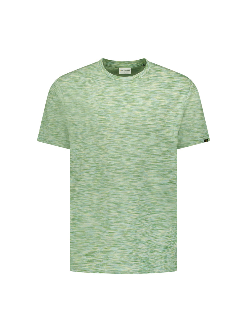 T-Shirt Crewneck Multi Coloured Melange Stripes | Mint