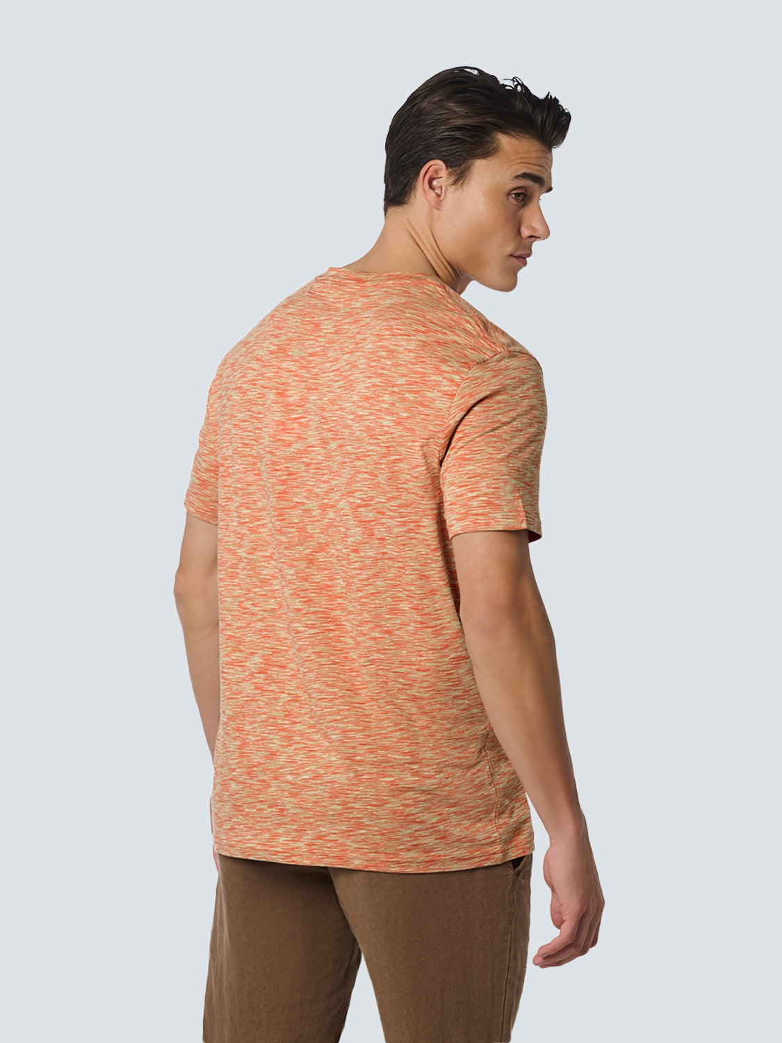 T-Shirt Crewneck Multi Coloured Melange Stripes | Melon