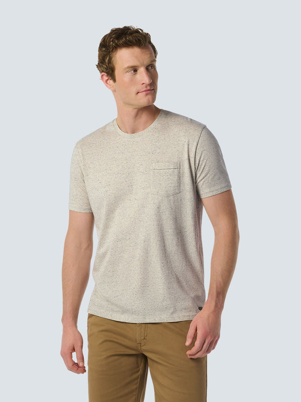 T-Shirt Crewneck Multi Coloured Melange | Cream