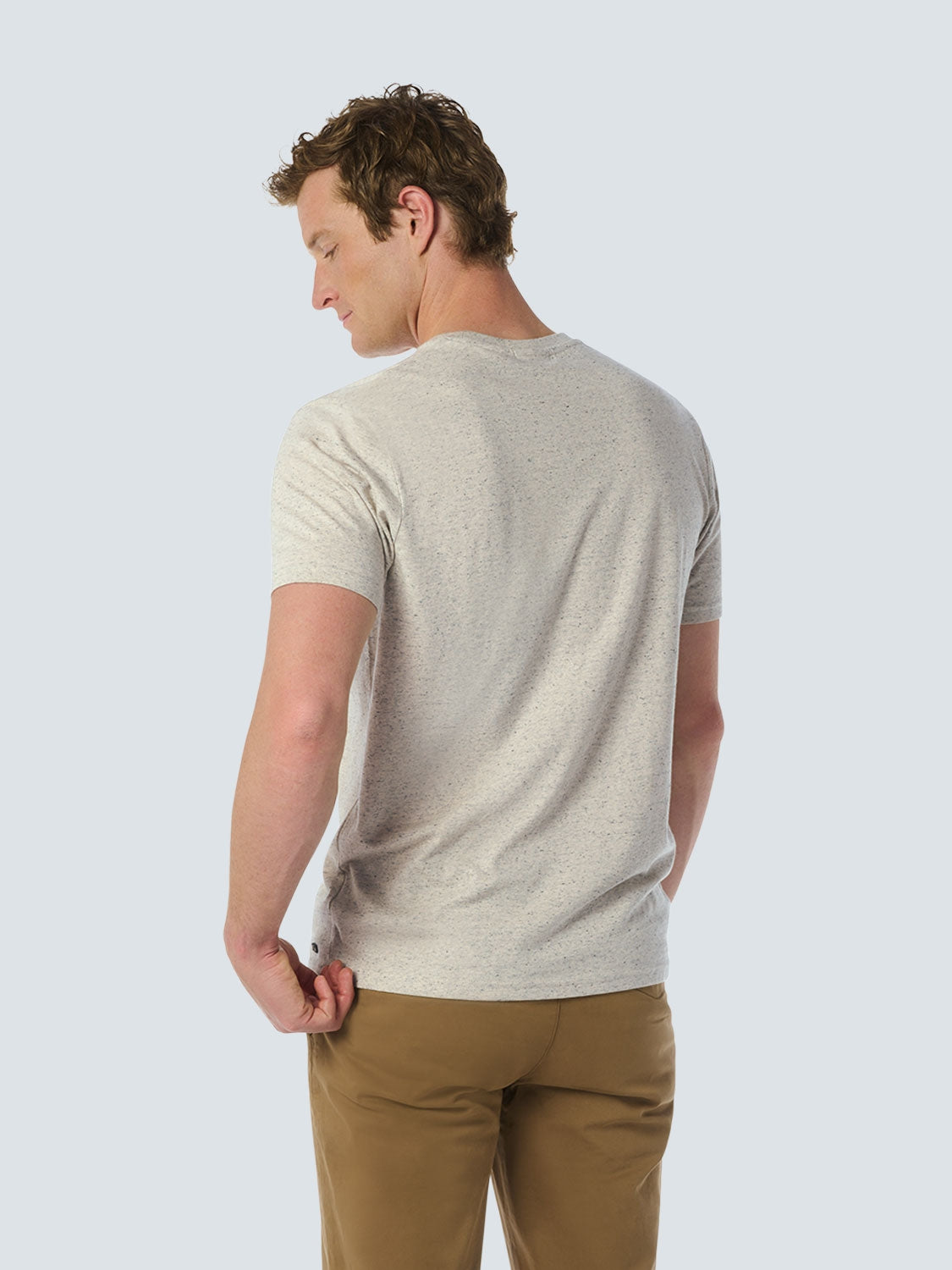 T-Shirt Crewneck Multi Coloured Melange | Cream