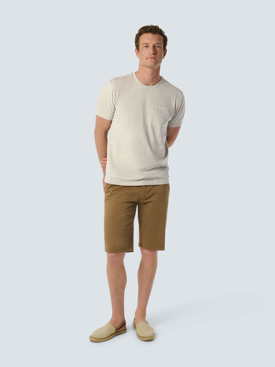 T-Shirt Crewneck Multi Coloured Melange | Cream
