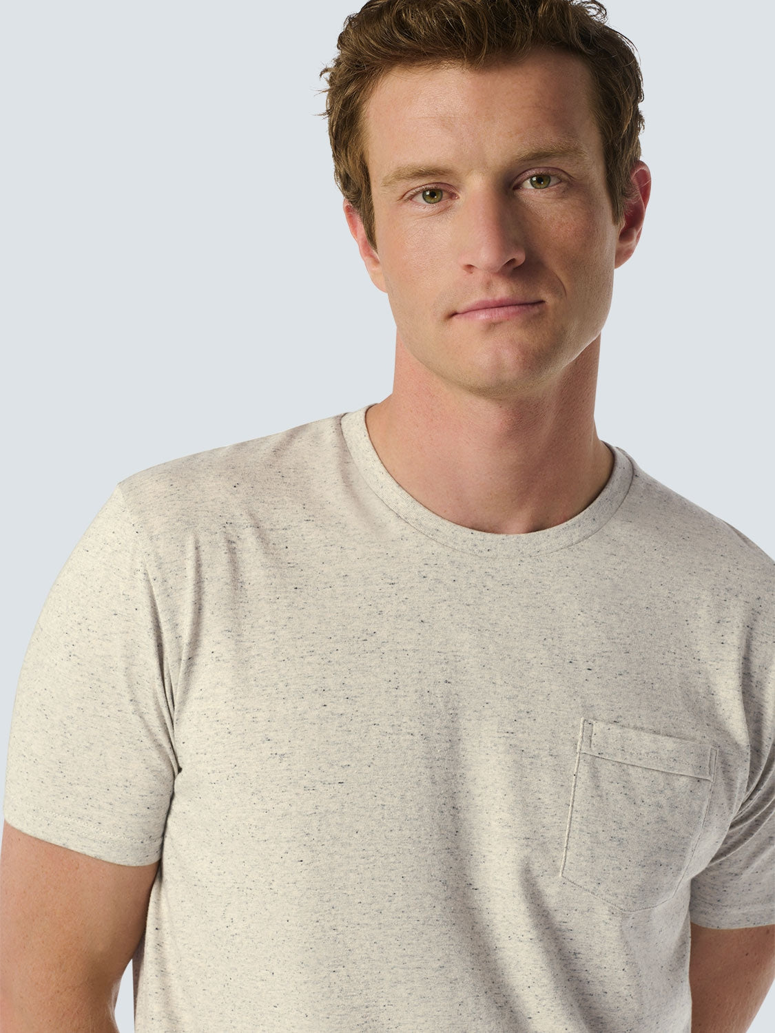 T-Shirt Crewneck Multi Coloured Melange | Cream
