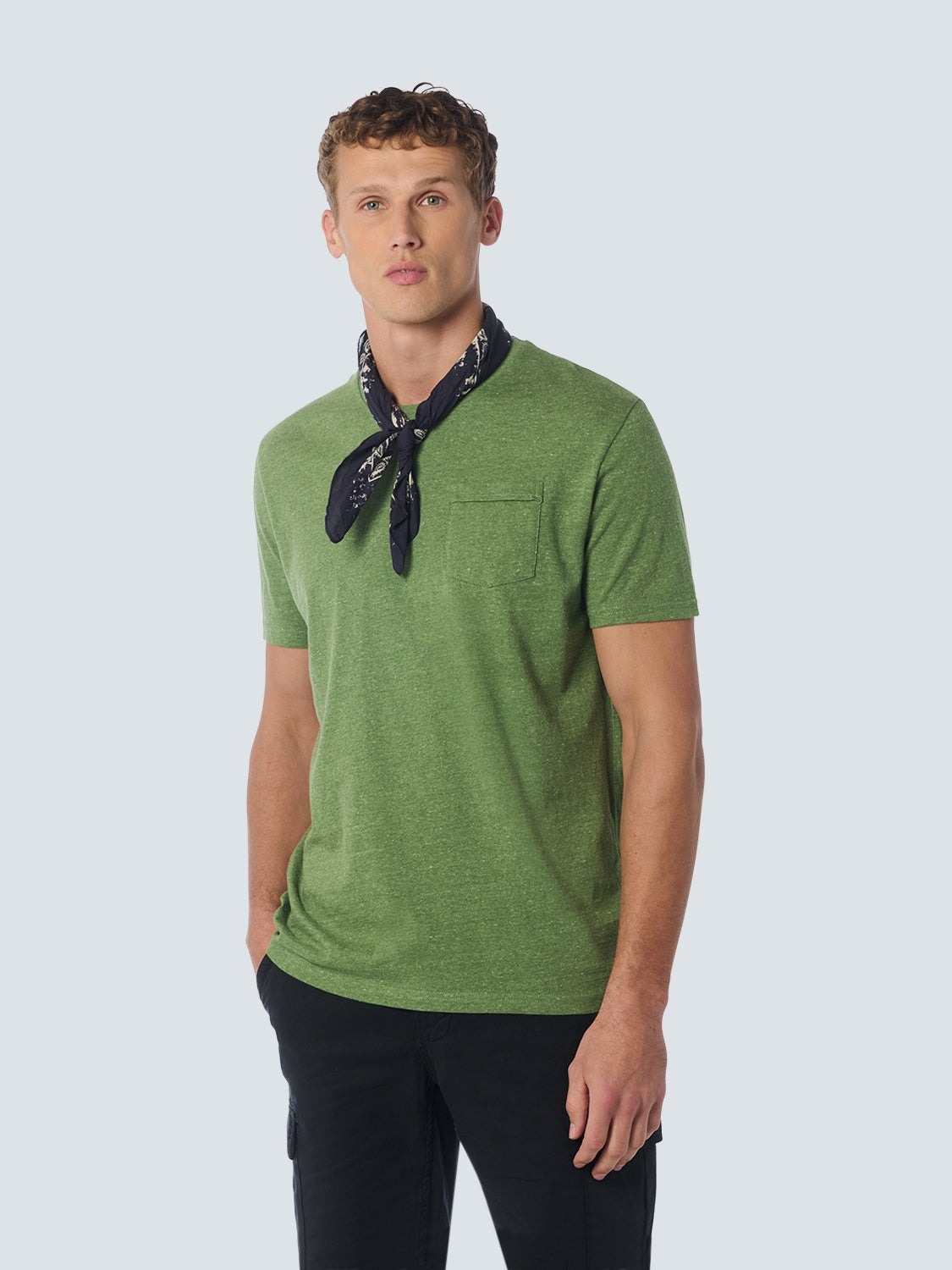 T-Shirt Crewneck Multi Coloured Melange | Green