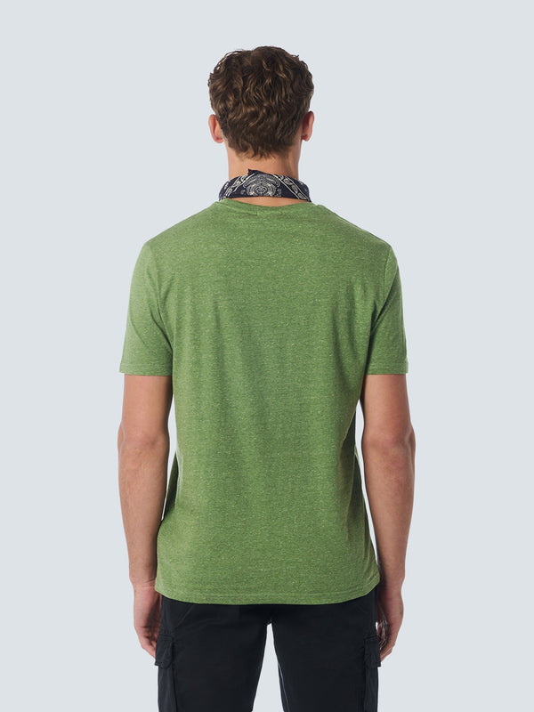 T-Shirt Crewneck Multi Coloured Melange | Green