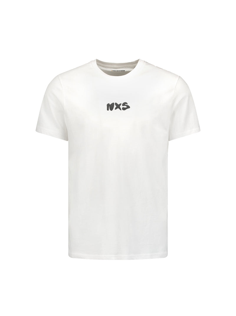 T-Shirt Crewneck Print | White