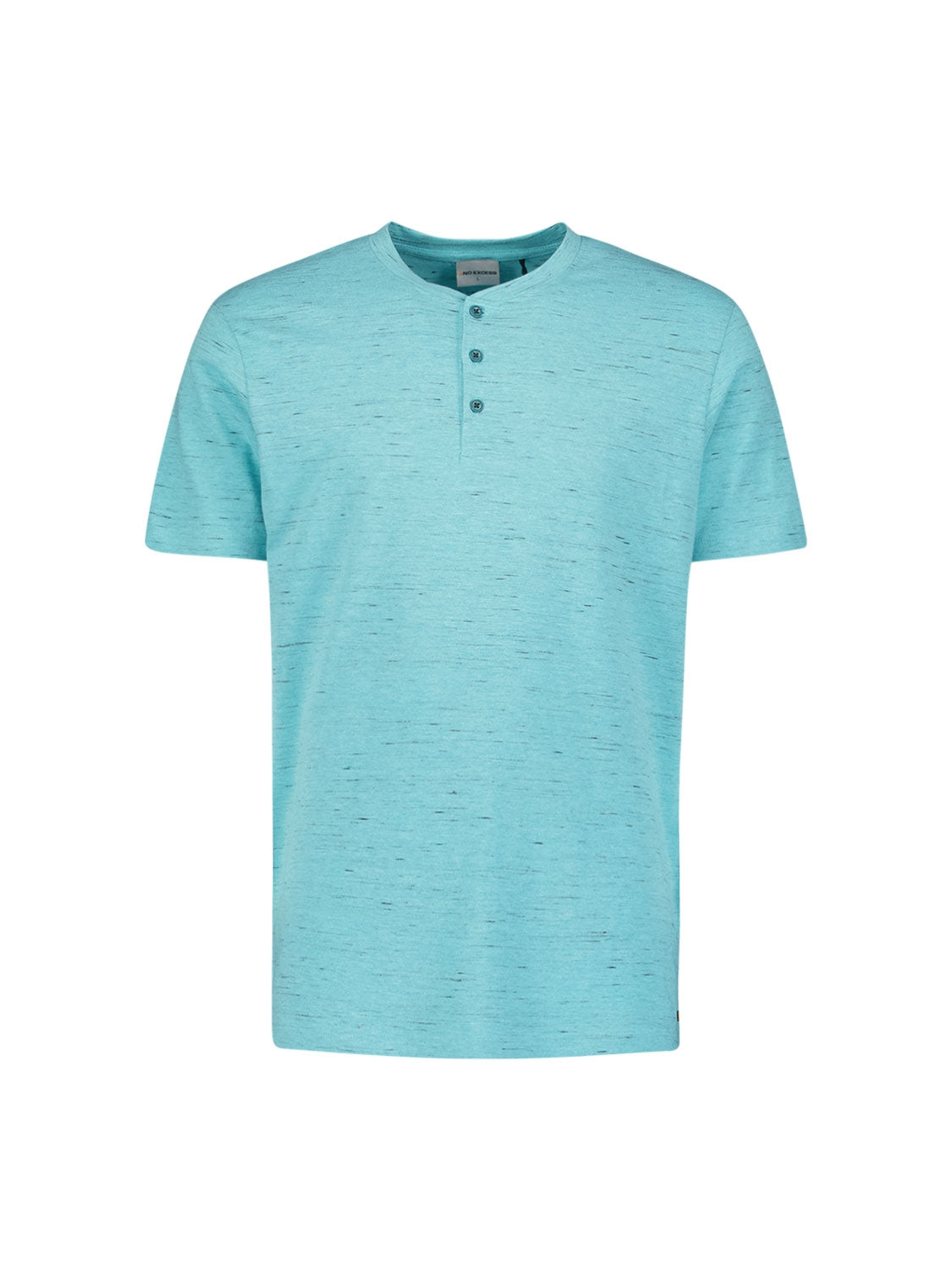 T-Shirt Granddad Melange | Aqua