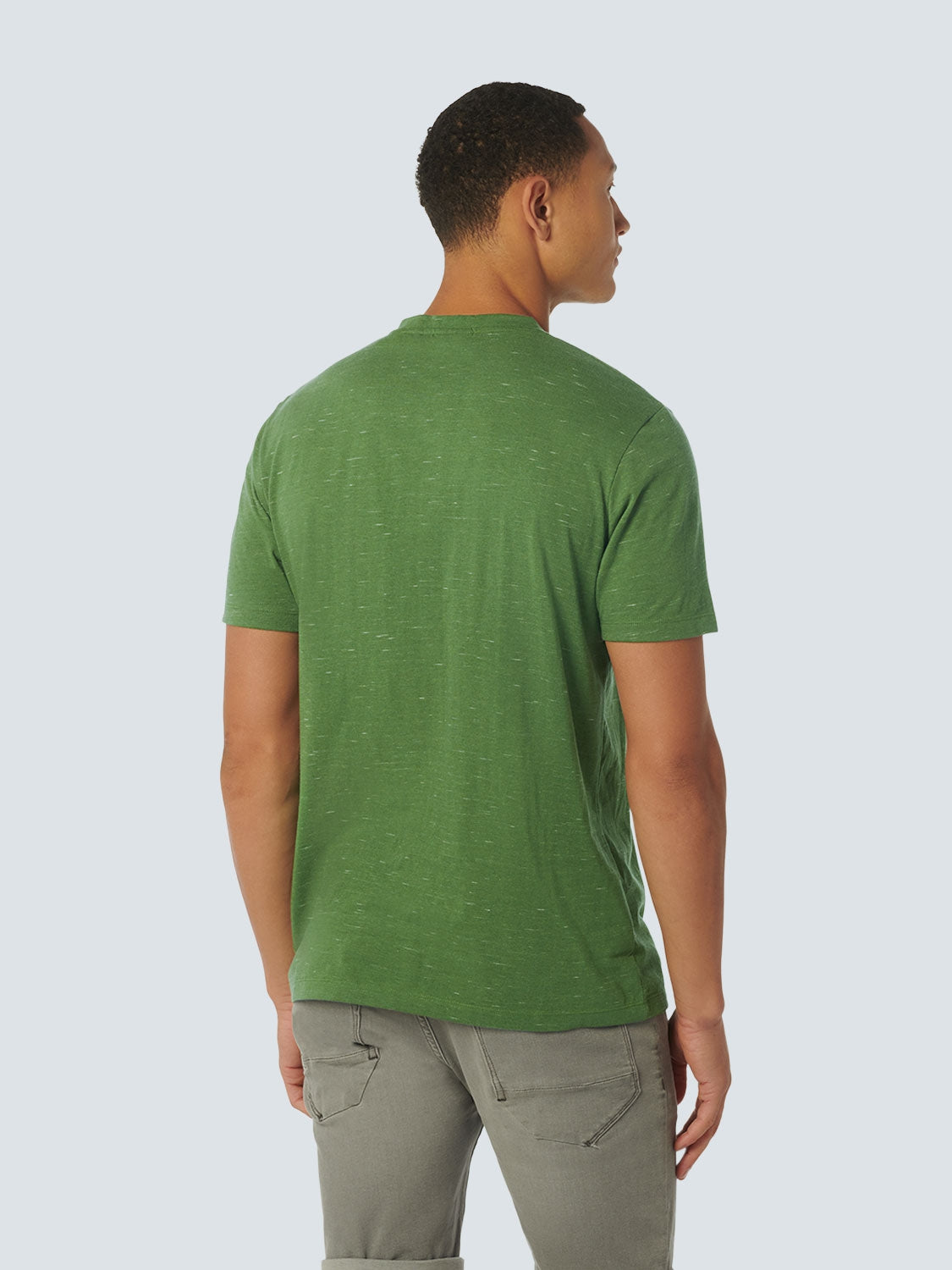 T-Shirt Granddad Melange | Green