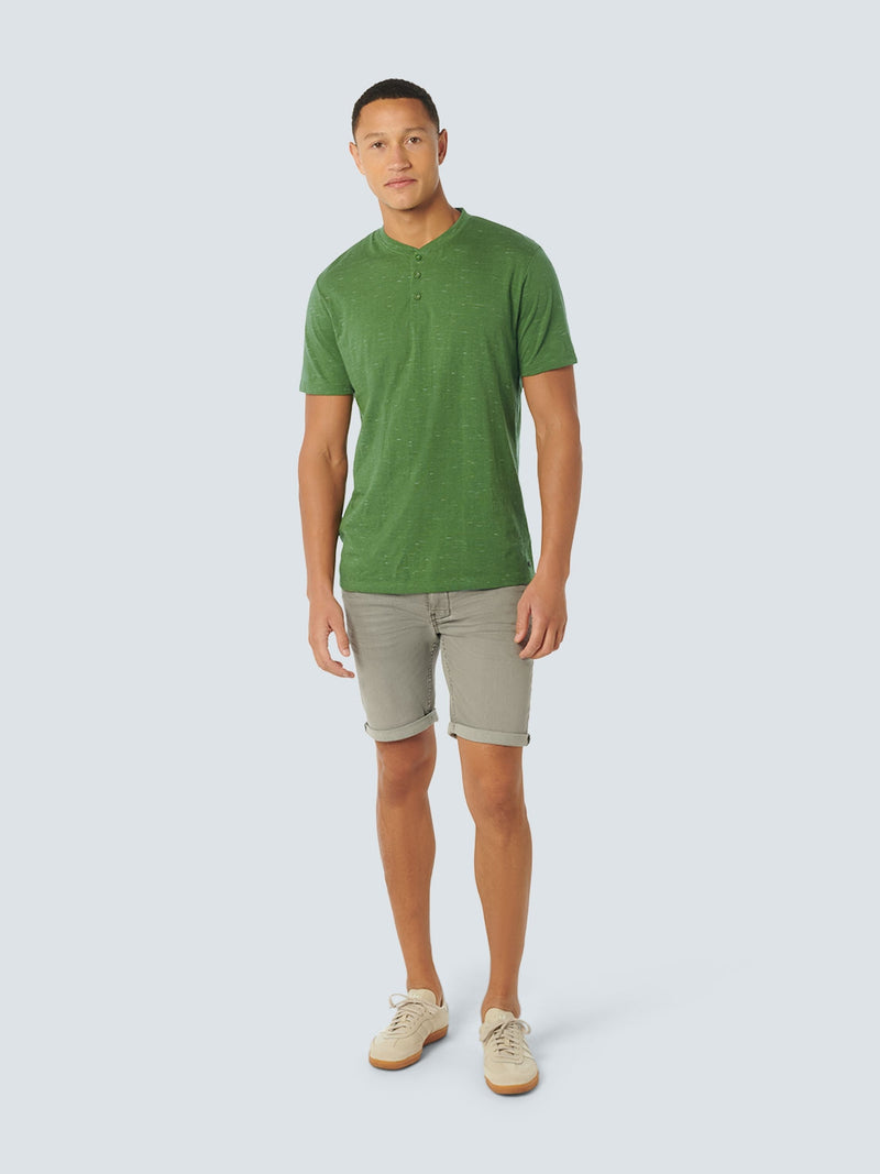 T-Shirt Granddad Melange | Green
