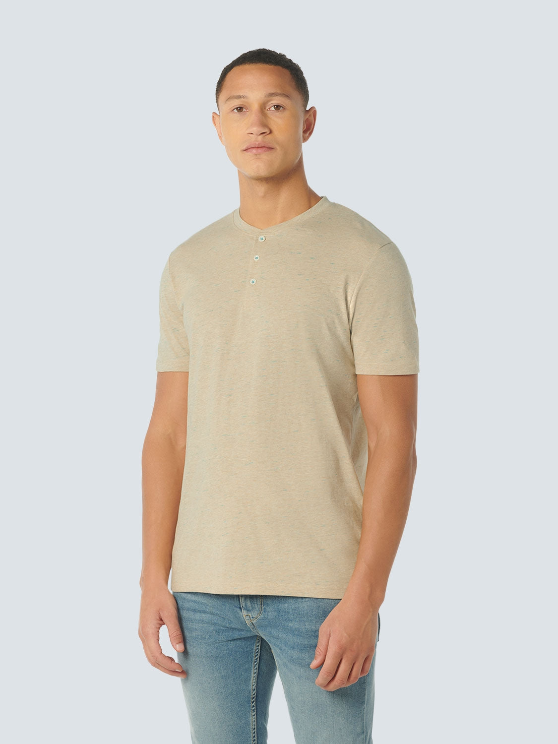 T-Shirt Granddad Melange | Cement