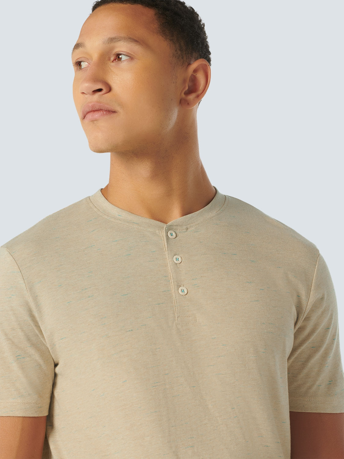T-Shirt Granddad Melange | Cement