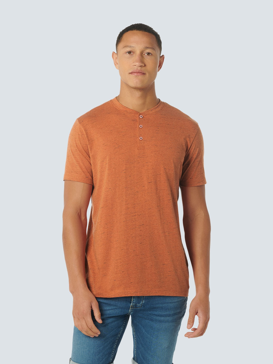 T-Shirt Granddad Melange | Melon