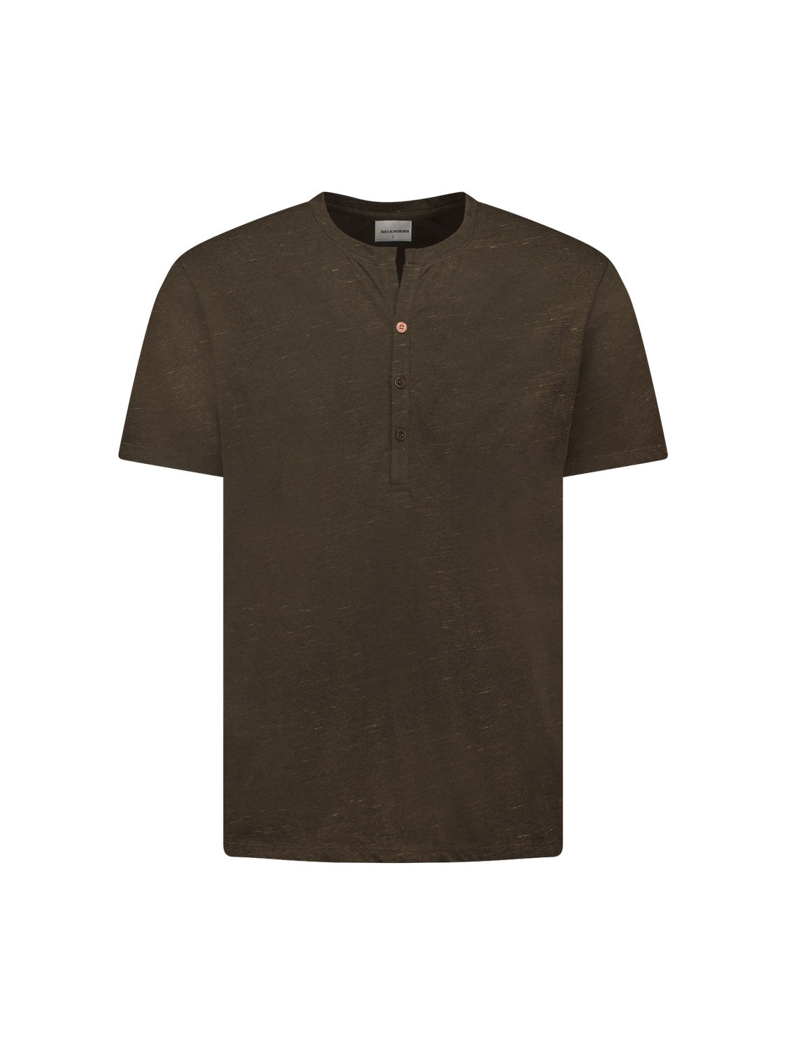 T-Shirt Granddad Melange | Coffee