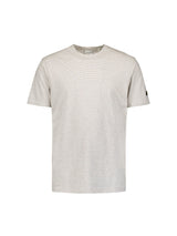 T-Shirt Crewneck Melange With Stripes | Cream