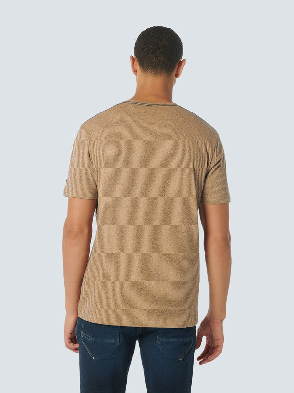 T-Shirt Crewneck Melange With Stripes | Desert