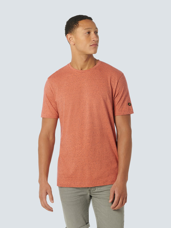 T-Shirt Crewneck Melange Stripes | Melon