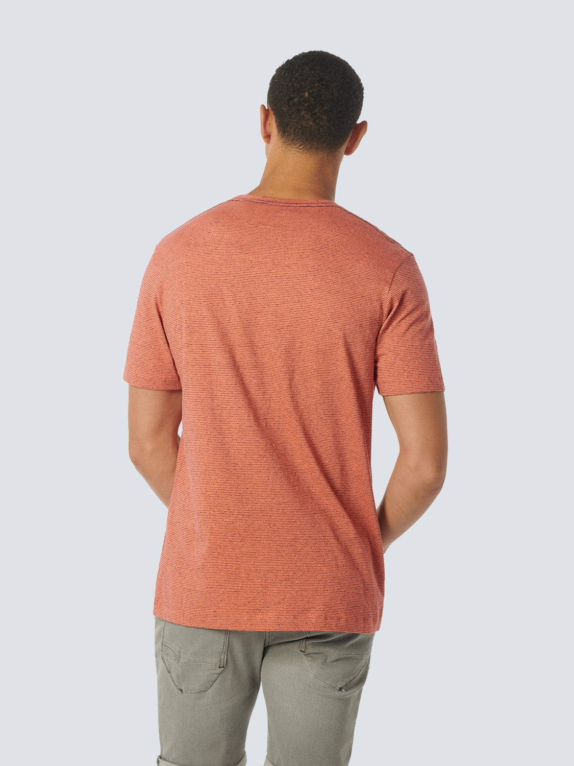 T-Shirt Crewneck Melange With Stripes | Melon