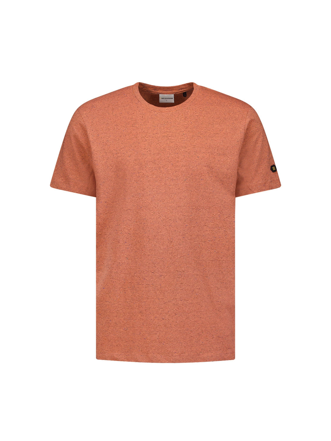 T-Shirt Crewneck Melange With Stripes | Melon