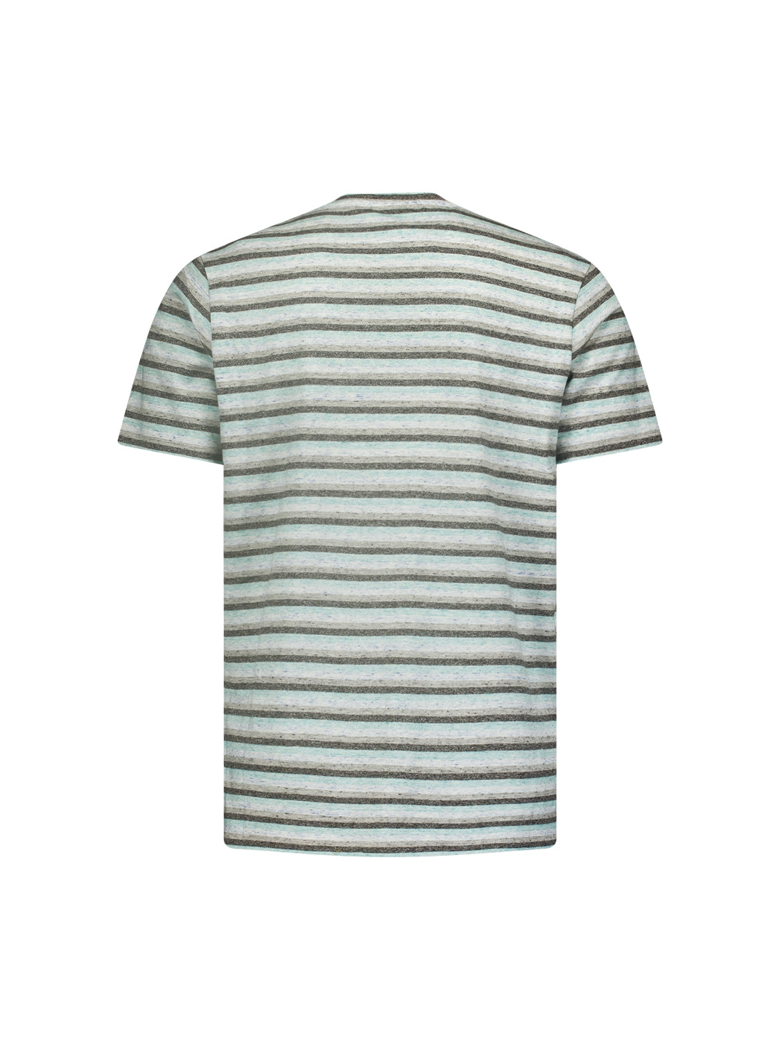 T-Shirt Crewneck Melange Stripes | Aqua