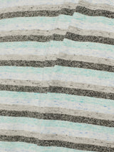 T-Shirt Crewneck Melange Stripes | Aqua