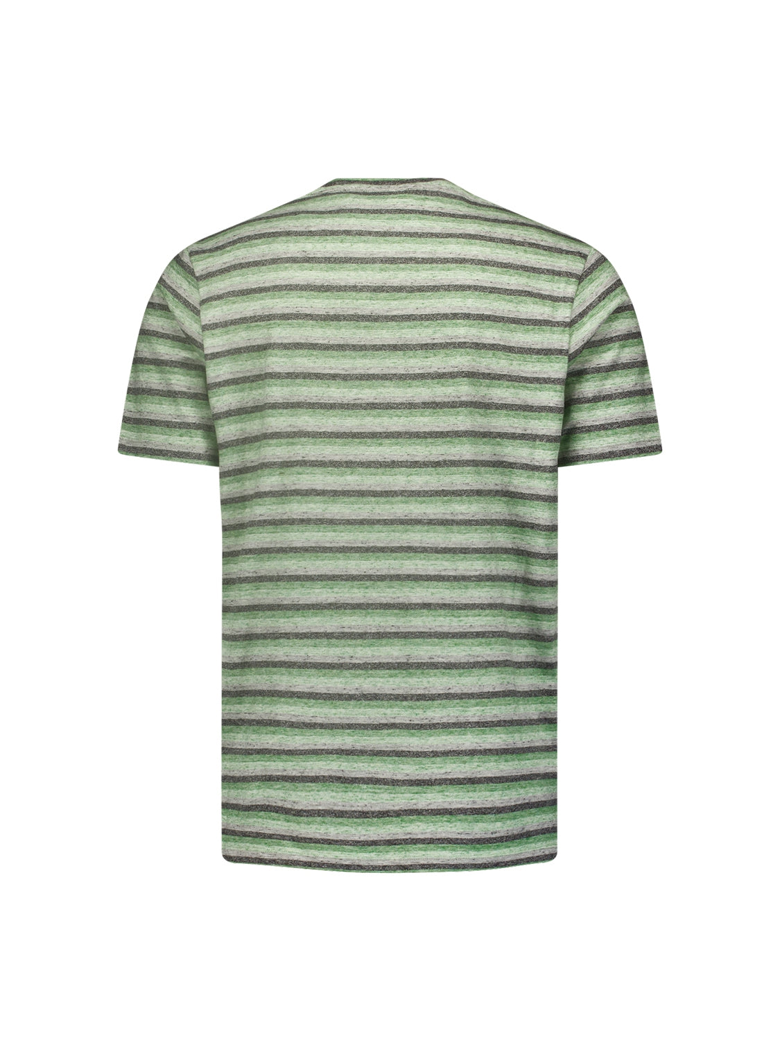 T-Shirt Crewneck Melange Stripes | Green