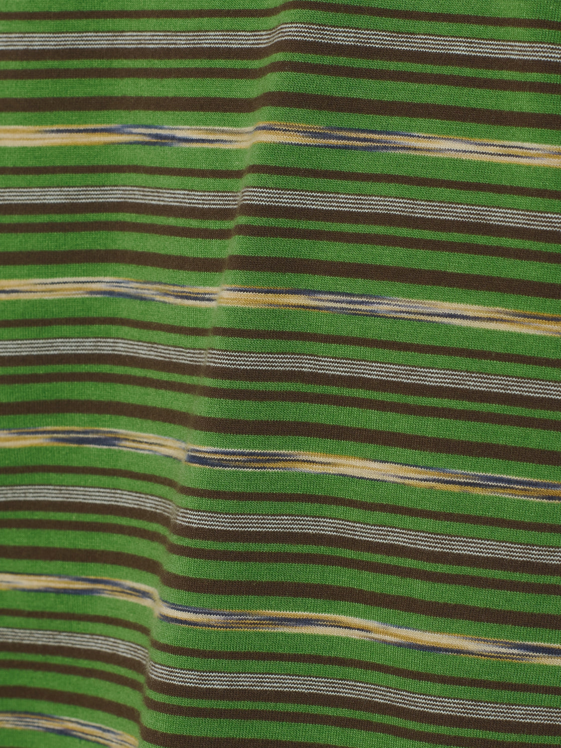 T-Shirt Crewneck Multi Coloured Stripes | Green