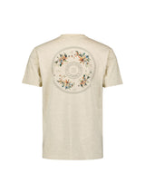 T-Shirt V-Neck Melange Garment Dyed Placed Print | Cement