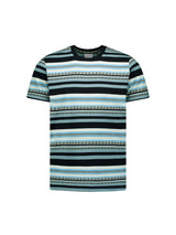 T-Shirt Crewneck Multi Coloured Jacquard | Aqua