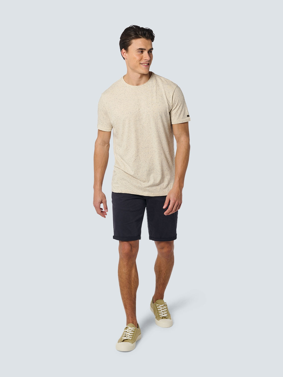 T-Shirt Crewneck Melange | Cream