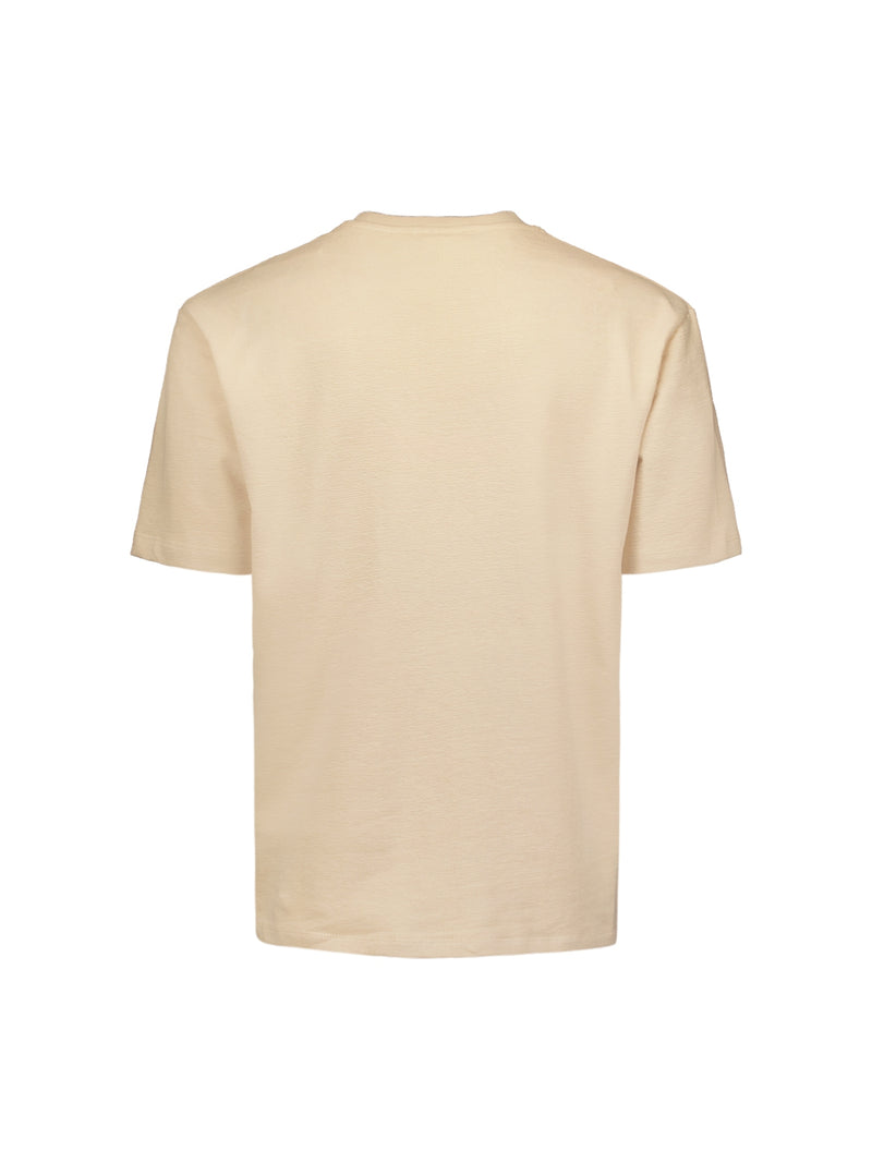 T-Shirt Crewneck Solid Jacquard Slub | Cement