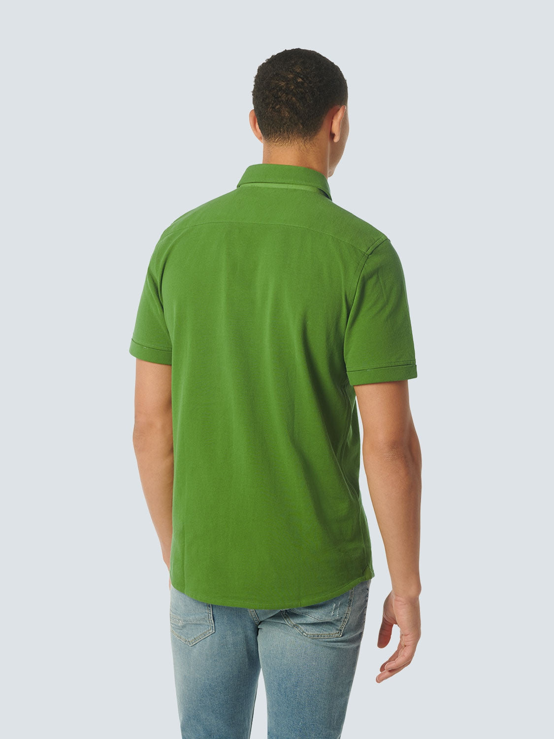 Shirt Short Sleeve Jersey Solid Pique | Green