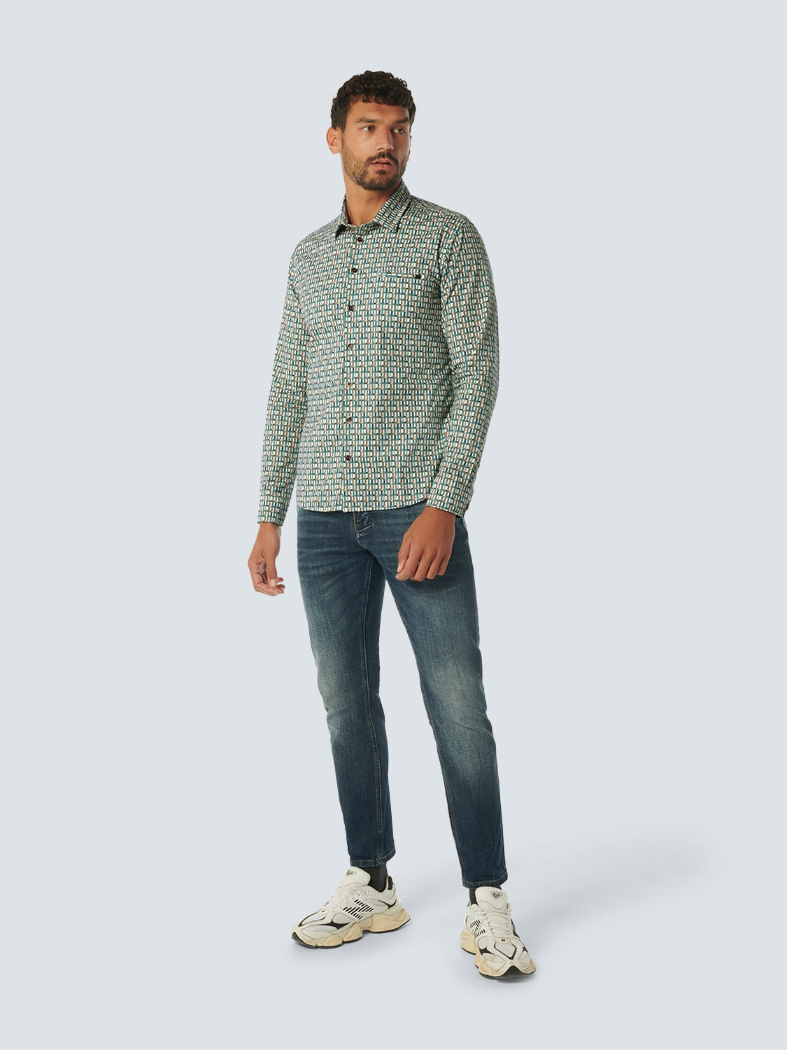 Shirt Stretch Allover Printed | Zinc