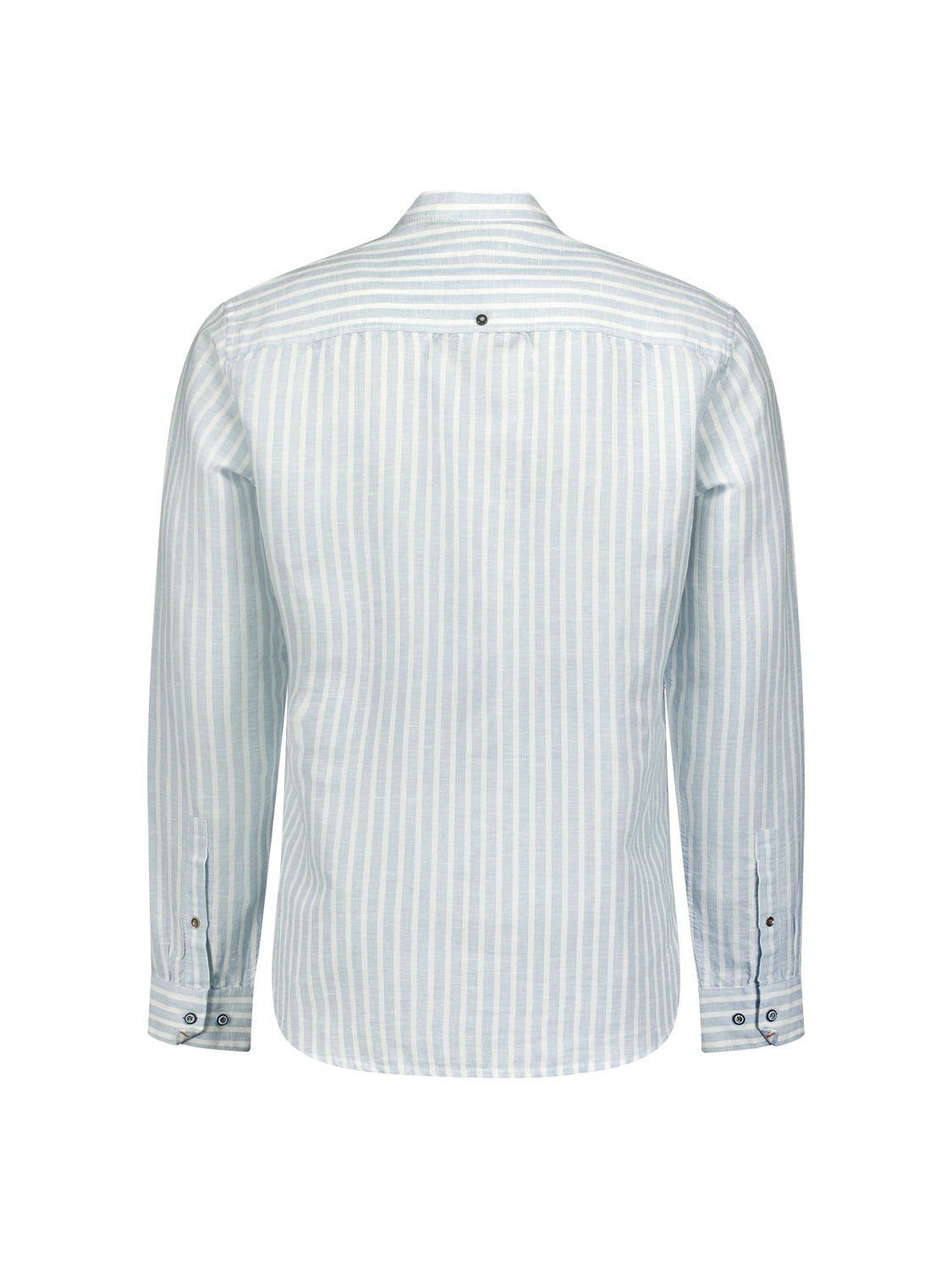 Shirt Granddad Stripe With Linen | Cloud
