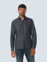 Shirt Denim Look With Linen | Indigo