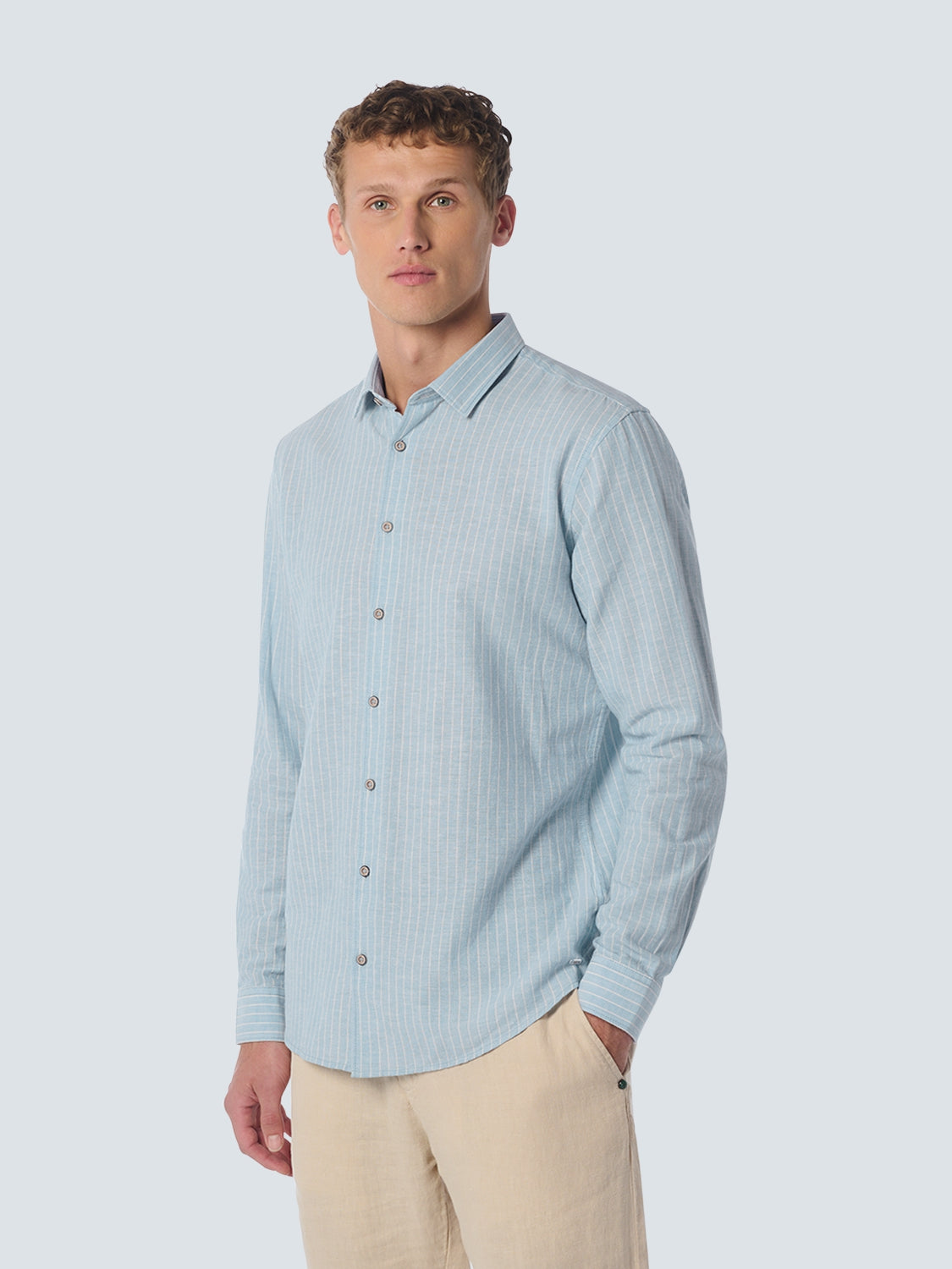 Shirt Stripes With Linen | Cloud