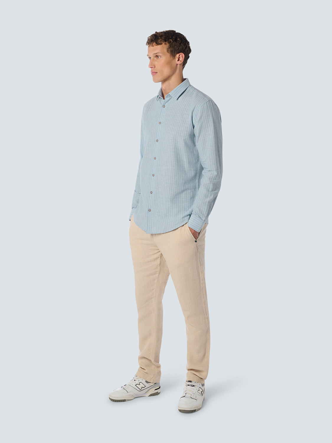 Shirt Stripes With Linen | Cloud