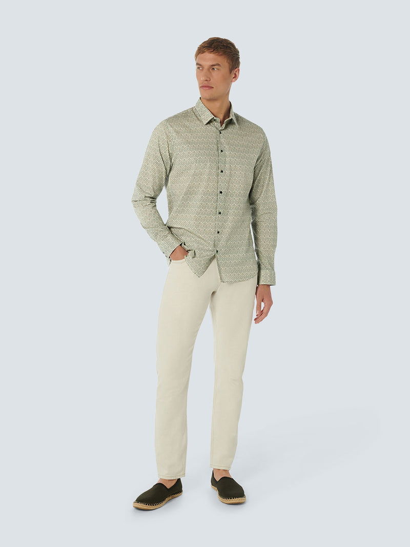 Shirt Stretch Allover Printed | Offwhite