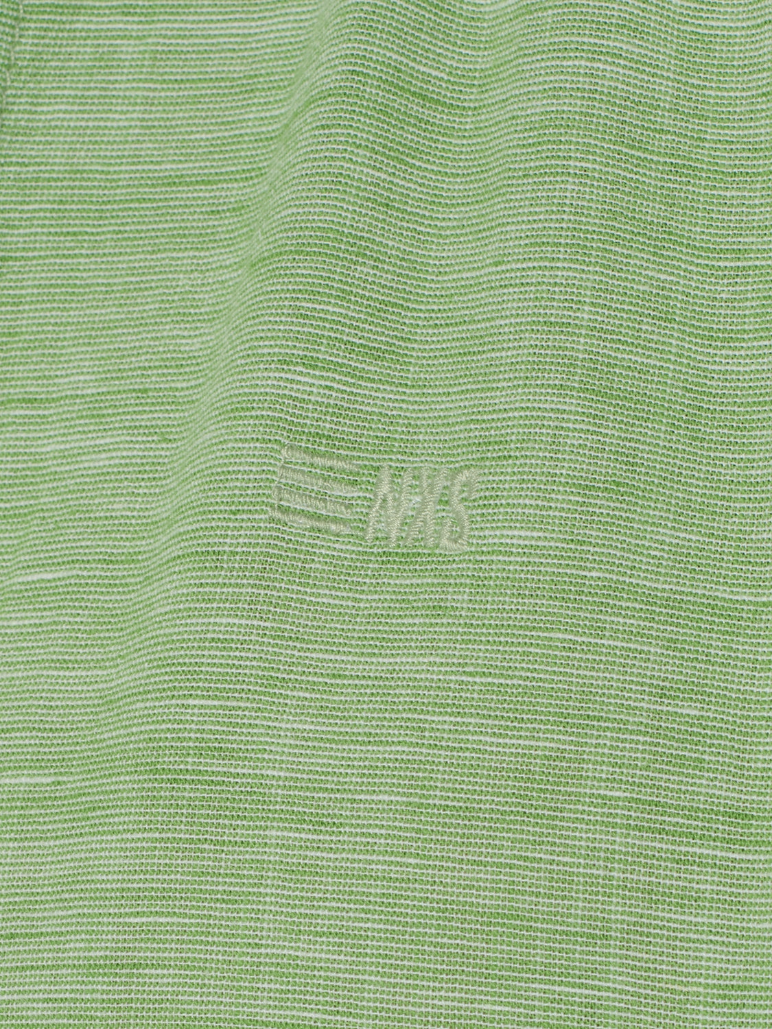 Shirt Short Sleeve 2 Coloured Melange With Linen | Green