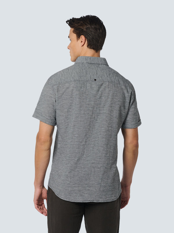 Shirt Short Sleeve 2 Coloured Melange With Linen | Night