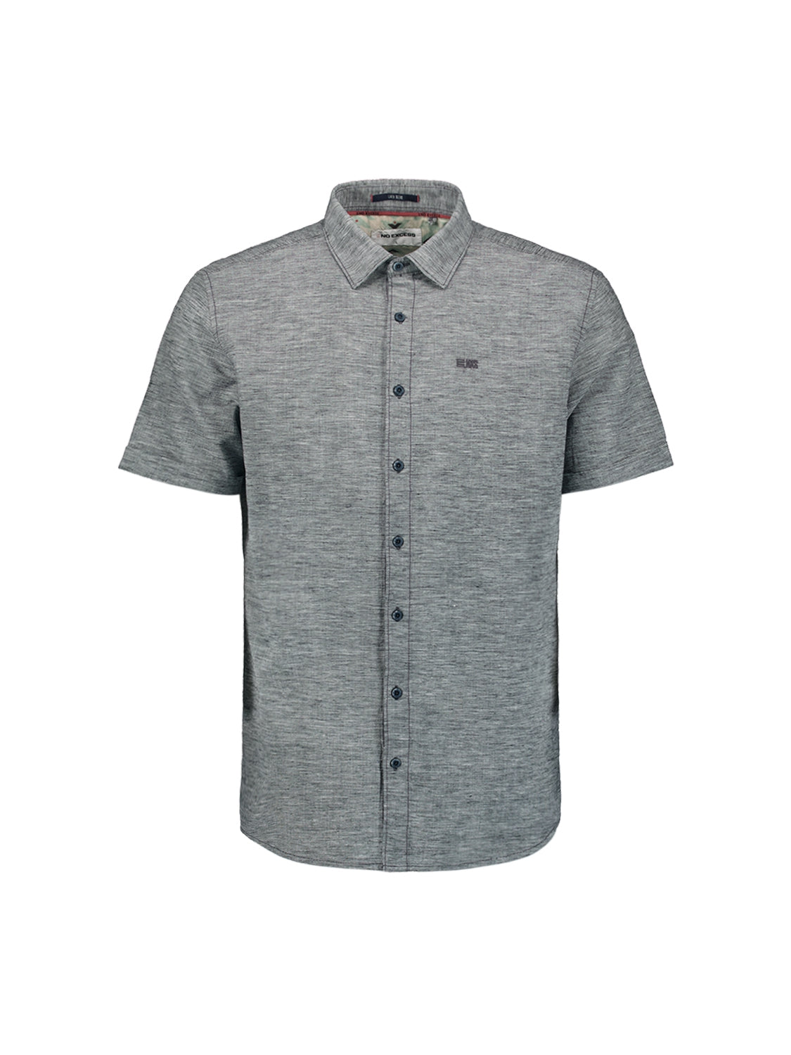 Shirt Short Sleeve 2 Coloured Melange With Linen | Night