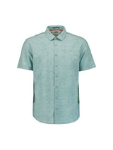 Shirt Short Sleeve 2 Coloured Melange With Linen | Pacific