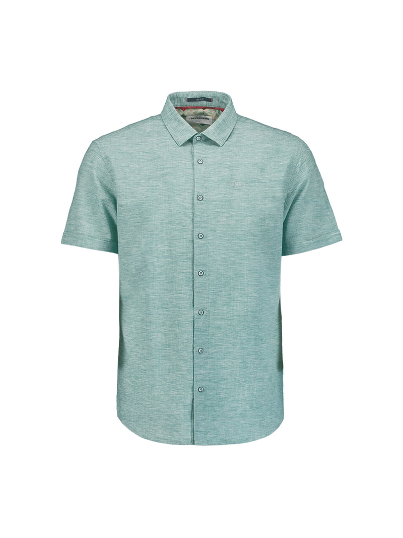 Shirt Short Sleeve 2 Coloured Melange With Linen | Pacific