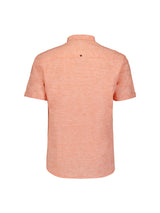 Shirt Short Sleeve 2 Coloured Melange With Linen | Melon