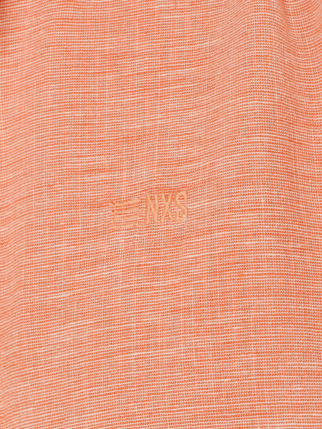 Shirt Short Sleeve 2 Coloured Melange With Linen | Melon