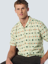 Shirt Short Sleeve Resort Collar Allover Printed | Offwhite