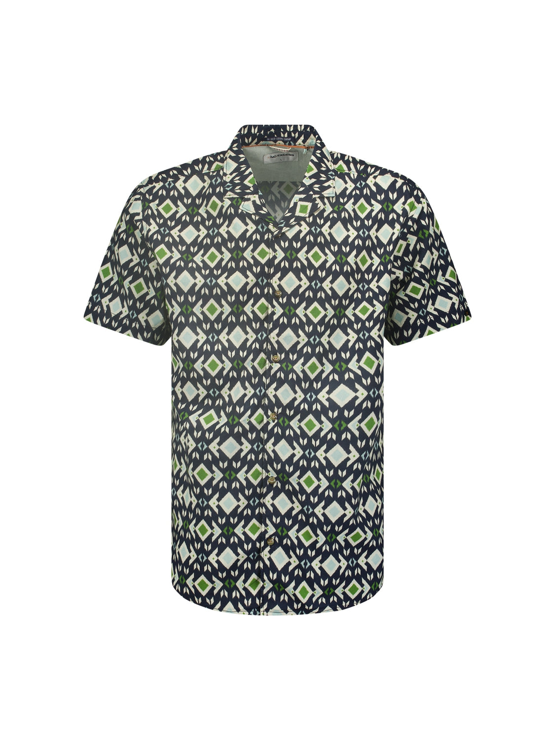 Shirt Short Sleeve Resort Collar Allover Printed | Night