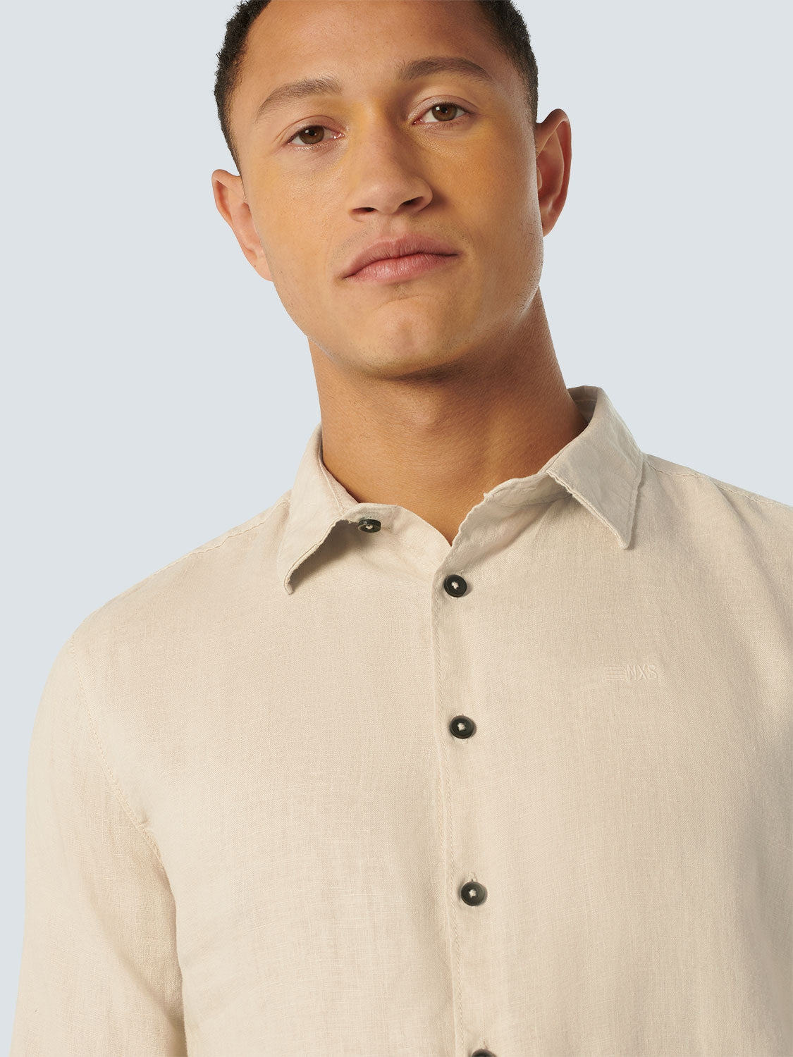 Shirt Linen Solid | Cement